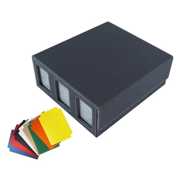 Caja protectora para mazos de cartas, contenedor portátil para exhibir cartas coleccionables Gris