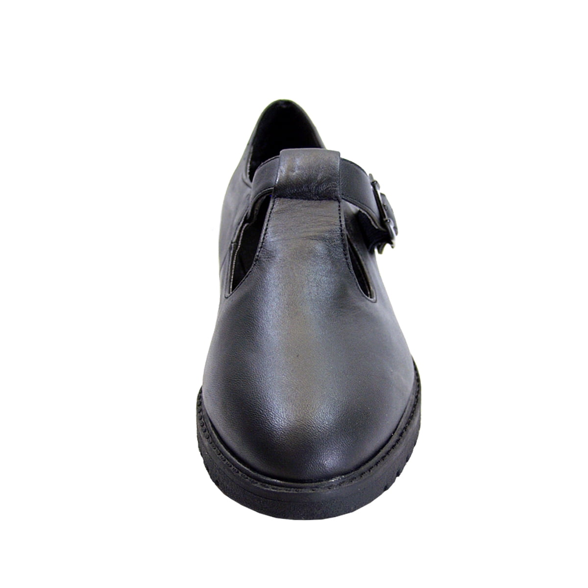 24 HOUR COMFORT Lela Women's Wide Width Leather Shoes BLACK 5.5