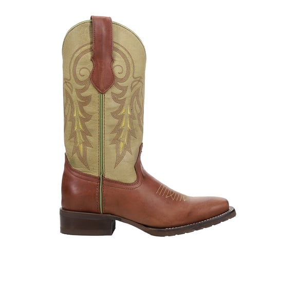 Ferrini Mens Maverick Embroidered Square Toe Cowboy Mid Calf Boots