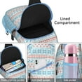 thumbnail image 4 of Sling Backpack,Blue and Red Christmas Pattern Sling Bag with Water Bottle Holder,Waterproof Sling Bag for Men/Women with Headphone Jack for Hiking,Travel, 4 of 6