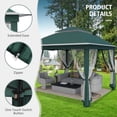 thumbnail image 5 of GAZEBETER 11' x 11' Pop up Gazebo with 4 Sidewalls Mosquito Netting-Waterproof and UV Resistant for Patios, Weddings,Green, 5 of 9