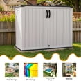thumbnail image 5 of Homall 26 Cu.ft Resin Outdoor Storage Shed - Waterproof, Lockable & Sturdy Floor for Patio/Garden, White, 5 of 8