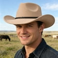 thumbnail image 2 of Adult Western Cowboy Hat Fedora For Stylish Outdoor, 2 of 4