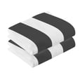 thumbnail image 3 of Ryvnso White with Black Line Stripe Cotton Hand Towels Sets Face Towel 2 PCs Bathroom Decorative, 3 of 7