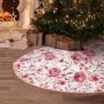 thumbnail image 5 of Sikiie Rose Flowers Nativity Christmas Tree Skirt, Jesus Christian Winter Holiday Tree Mat Decoration(30-48IN)30", 5 of 6