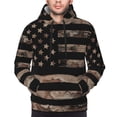 thumbnail image 4 of KLL American Flag with Desert Camouflage Print Mens Hoodie Long Sleeve Casual Pullover Hooded Sweatshirt Fashion Drawstring Hoodies with Pocket-Small, 4 of 6
