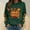 A1 Dark Green, variant on NMMUED Halloween Ghost Sweatshirt Pumpkin Sweatshirt Spooky Season Ghost Pumpkin Fall Outfits for Women Black Cat Women's Halloween Top Dark Green L