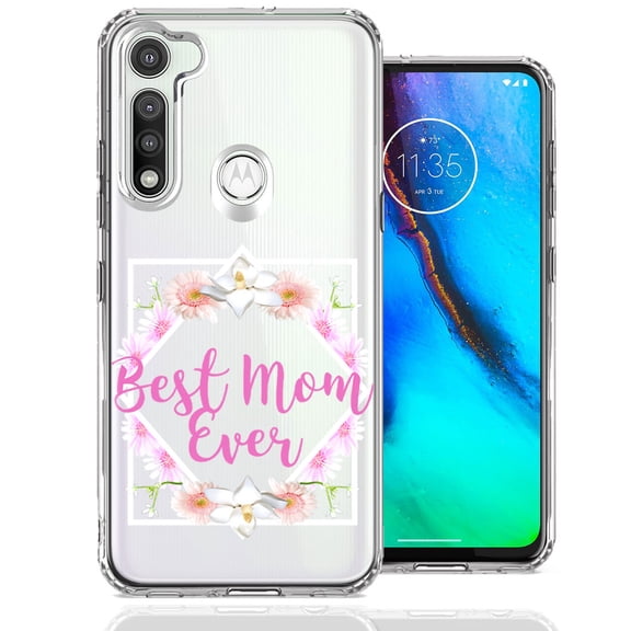 MUNDAZE for Motorola Moto G Fast Best Mom Ever Mother's Day Flowers Double Layer Phone Case Cover