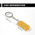thumbnail image 4 of Goofa Cute Bee Butterfly Yelllow Printed Rectangular Metal Keychain Bag Charm Floral Charm for Purse Keys Metal Keyring Gift for Women Accessories, 4 of 7
