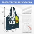 thumbnail image 7 of Wukai Avocado in Space1 Sturdy and Stylish Reusable Canvas Tote Bag: Eco-Friendly, Heavy-Duty Grocery Shopping Bag with Reinforced Handles, 7 of 7