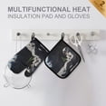 thumbnail image 4 of Yayeee Oven Mitts and Pot Holder Set of 2 Heat Resistant Kitchen Gloves Baking Hot Pad, Sitting on The Moon, 4 of 5