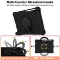thumbnail image 2 of Kids Friednly Case for iPad 9th/8th/7th Generation 10.2 inch, EVA Foam Shoulder Strap Shockproof Protective Case with Pencil Holder Rotated Handle Bracket Stand Heat Dissipation Cover,Black, 2 of 8