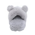 thumbnail image 3 of Funny Slippers piggy slippers for women Warm Animal Slippers Furry Pink Pig Slippers(5-8, Grey Pig), 3 of 5