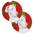 thumbnail image 1 of Grands Flocons de Neige Rouges et Verts Vacances Noël Ensemble de 2 Porte-Gobelet Voiture Coaster, 1 of 1