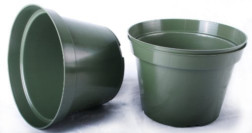 13 NEW 8 Inch Azalea Plastic Nursery Pots ~ Pots ARE 8 Inch Round At the Top and 5.6 Inch Deep Color Black 