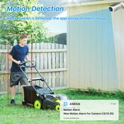 ANRAN 2K/4MP Solar Security Camera with Base Station, Expandable Local Storage, No Monthly Fee, 360° View Wireless Outdoor Camera, Waterproof PIR Detection, Home Surveillance System Camera