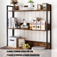 thumbnail image 3 of Tcbosik Litter Box Enclosure Cabinet with 2 Storage Shelves, Hidden Cat Litter Box Furniture with 2 Doors, Wooden Cat House with Scratch Pad, Brown, 3 of 6