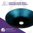 thumbnail image 5 of Spa World LS-AZ169 Stellar Series Deco-Glass Round Vessel Sink - Marine Crest, 5 of 5
