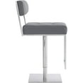 thumbnail image 3 of Contemporary Swivel Barstool - Modern Faux Leather Adjustable Height Stool, 3 of 6