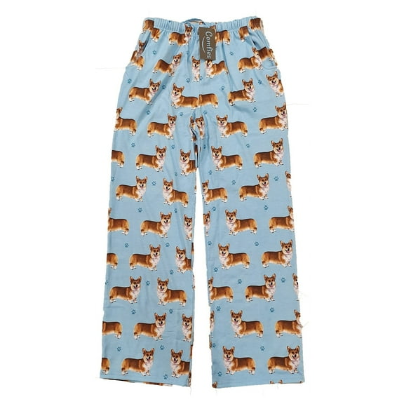 E & S Imports Women's #022 Corgi Dog Lounge Pants - Pajama Pants Pajama Bottoms - Large