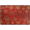 thumbnail image 4 of SKYSONIC Unique Golden Snowflakes Non-Slip Area Rug, Merry Christmas Floor Carpet Comfort Floor Mats Decor for Indoor Front Porch,Living Room, Bedroom,Kitchen,72"x48", 4 of 7