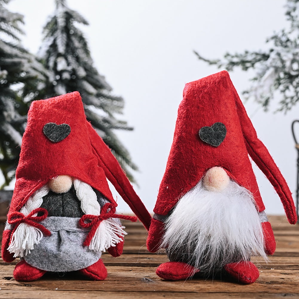 NORDIC GIFTS Estonia Wooden RED Girl Christmas Carol GNOME 6.5 TOMTE DOLL  New