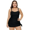 thumbnail image 5 of POGLIP Tankini Grande Taille pour Femmes à Bretelles Roses, Dos Ajouré, 5 of 5