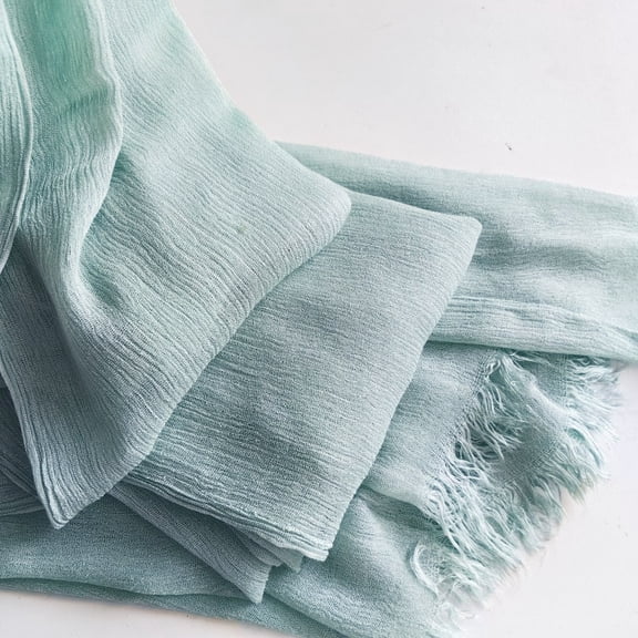 Namzi Solid Color Cotton Linen Scarf Long Fashionable Shawl Versatile Scarf, Lightweight All-Season Wrap for Travel Office, 1 Piece,S44