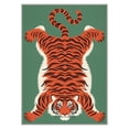 thumbnail image 4 of GENIMO 5'x7' Area Rug for Living Room, Washable Non Slip Soft Tiger Print Rug for Bedroom Dining Room Home Office, Moss Terracotta, 4 of 7