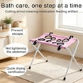 thumbnail image 3 of Dog Bathing Station, Pet Grooming Hammock, Foldable Metal Structure with Quick Surface and Strap, Suitable for pet Washing Maintenance Travel Grooming, Pink, 3 of 7