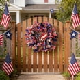 thumbnail image 4 of Fankiway Wreaths for Front Door Summer American Flag Wreath 18in Red White and Blue Wreath independence Day Wreath Memorial Day Wreath for indoor Outdoor Home Holiday D, Home tools on Sales, 4 of 6