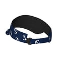thumbnail image 3 of Kll Sport Sun Visor Hats Ball Caps Empty Top Baseball Sun Cap For Men Women-Nautical Themed Simple Anchors, 3 of 8