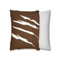 Effete Feline Claw Marks Scratch Faux Suede Square Pillowcase