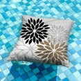 thumbnail image 2 of Outdoor Throw Pillow Covers 16x16 Inch Set of 2 Waterproof Spring Summer Geometric Elegant Black Brown Outdoor Pillow Covers for Patio Funiture Garden Couch 158G16, 2 of 6