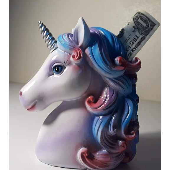 Fantasy Gifts Unicorn Bank, 6 x 5 x 4 inches, Multicolor