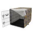 thumbnail image 3 of Leaves Dog Crate Cover, Ornate Botanical Autumn Elements Monochrome Print, Easy to Use Pet Kennel Cover Small Dogs Puppies Kittens, 7 Sizes, Mauve Taupe Multicolor, by Ambesonne, 3 of 6