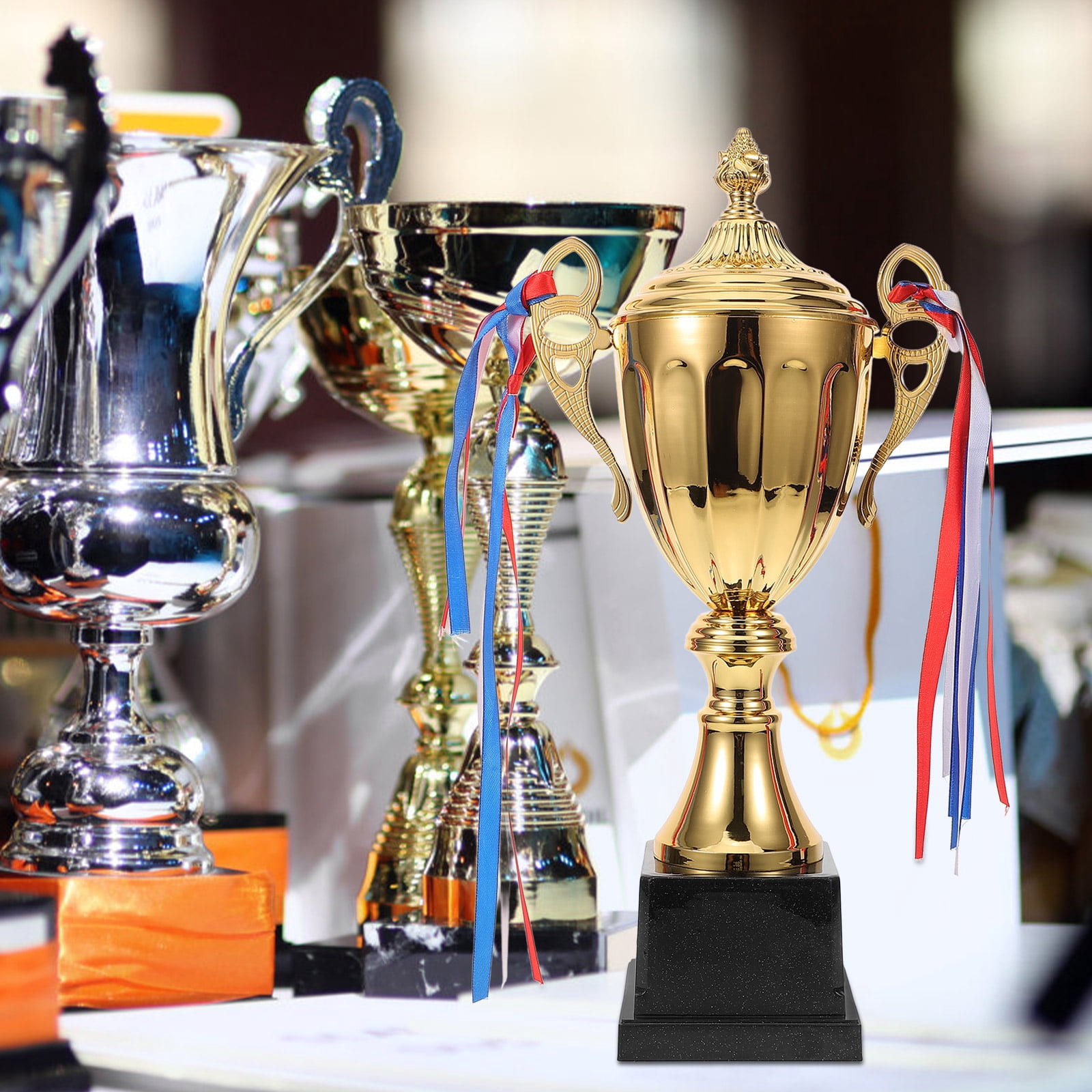 Supvox Sports Competition Trophy Durable Award for Matches Golden Cup 1Pc