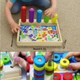 thumbnail image 4 of Lydaz Montessori Math Manipulatives Toys Niños Bloques De Números De Madera Juguetes Kindergarten Aprendizaje Educación Juguete Preescolar Aula Debe Tener Stem Counting Puzzle Juguete Regalo Para Niño, 4 of 5