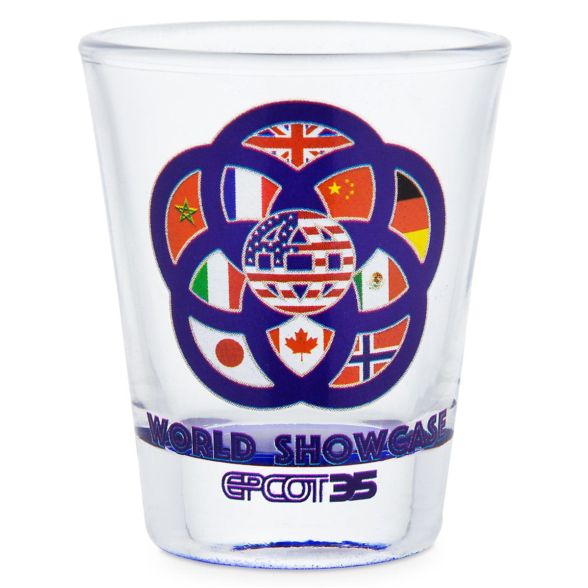 Disney Epcot 35th Anniversary Mini Glass Walt Disney World Shot Glass