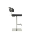 thumbnail image 4 of Whiteline Modern Living Maureen Barstool Dark Grey adjustable height and square stainless steel base., 4 of 10