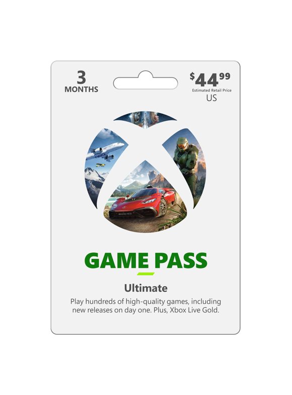 Xbox Game Pass Ultimate 3 Month Sub Card, Interactive Communication International Inc, Xbox One, (Game Pass + Live Gold)