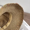 thumbnail image 3 of Sombrero de circunferencia de 56-58cm para mujer, protector solar hueco, sombrero para el sol, color transpirable, ala ancha, sombrero tejido de paja para mujer, 3 of 6