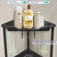 thumbnail image 4 of 4 Tier Standing Shower Caddy for Bathroom Organizer: Rustproof Corner Shower Shelves Storage with Large Capacity - Shower Organizer Rack for Bathroom Essentials, Black, 4 of 8