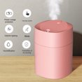 thumbnail image 4 of Mini humidificador, humidificador de aire, fuente de alimentación enchufable USB, humidificador de escritorio portátil, hidratación facial, agua del grifo, coche, hidratación de plantas con LED,, 4 of 7