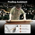 thumbnail image 5 of Manual Leather Splitter, Leather Skiving Tools, Stainless Steel Hand Leather Skiving Machine with Clamp, Adjustable Peeling Thickness (0.5-5mm)/Rollers Guide for Thin Leather Products$$Art & Craft, 5 of 8