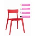thumbnail image 4 of OFFIHO Silla Kipali Rojo para exterior resistente a rayos UV de polipropileno, 4 of 6