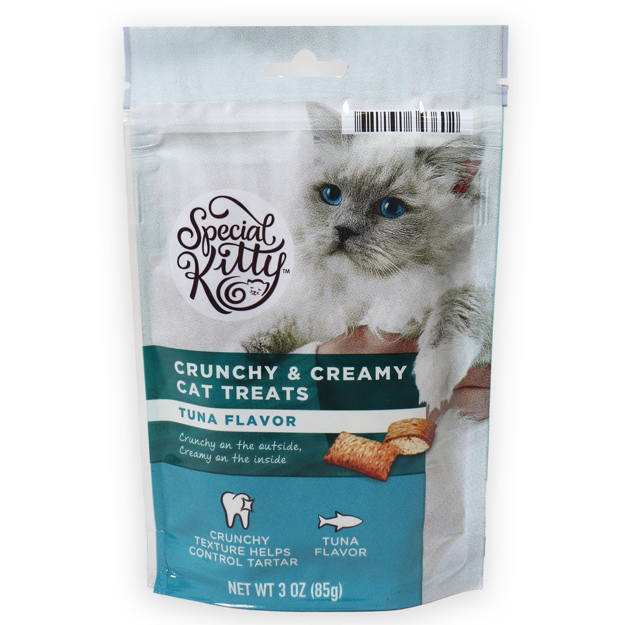 (2 pack) Special Kitty Crunchy and Creamy Cat Treats Tuna Flavor, 3 oz