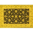 thumbnail image 1 of Ahgly Company Machine Washable Indoor Rectangle Oriental Yellow Traditional Area Rugs, 2' x 4', 1 of 4