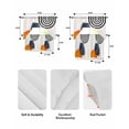 thumbnail image 5 of Boho Geometric Swag Curtains for Living Room/Bedroom Windows, Modern Middle Century Abstract Striped Kitchen Curtains and Valances Set 36 Inch Length, Light Filtering Swags Valance Curtain Panels, 5 of 5