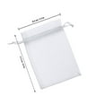 thumbnail image 2 of FUTUREORYY 100Pack Organza Present Bags Drawstring Pouch Organza White Wedding Bag, 2 of 7